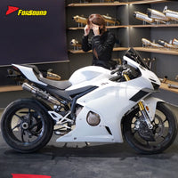 For Zxjc Zx 500Rr High Mount Dual Exit Full Exhaust Stsyem Flame Spark Style 2025 2026 ZXJC 500RR 4 Cylinder Aggressive Sound