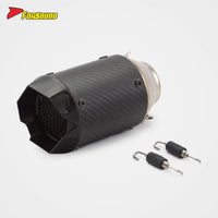 New RS Original 703RR Embossed Carbon Fiber Motorcycle Exhaust Pipe Universal Fit Retrofit/Upgrade Black Mouth 675NK 51Mm