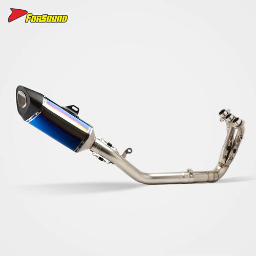 For ZONTES 703RR Fit 2023-2025 Full Straight Exhaust System Assembly High-Temperature Resistant Material Zontes 703Rr Exhaust