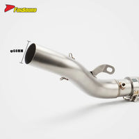 For KAWASAKI ZX-6R Fit 2003-2024 60Mm Stainless Steel Front-Middle Section Exhaust Pipe Compatible Aftermarket Rear Exhaust OEM
