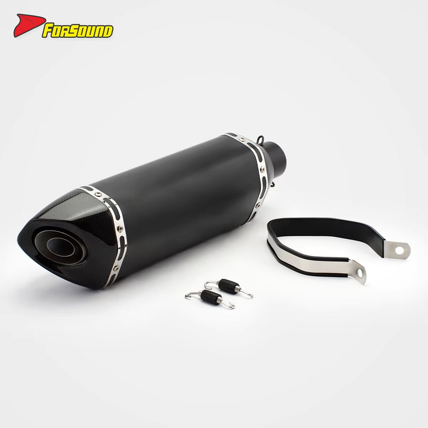 RS Universal 51Mm Caliber Stainless Steel Motorcycle Exhaust Pipe New Condition 300Mm Tailpipe for Z900 Z800 Z400