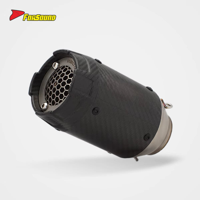 For ZONTES 703RR Fit 2023-2025 Carbon Fiber Performance Straight-Through Down-Exit Exhaust Kit Supersport Racing GP. Style OEM