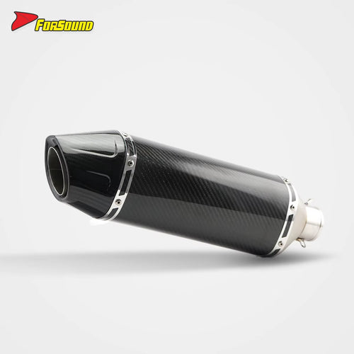 Stainless Steel Carbon Fiber 51Mm Marco Polo Roman Clamp End Can Universal Motorcycle Pipe