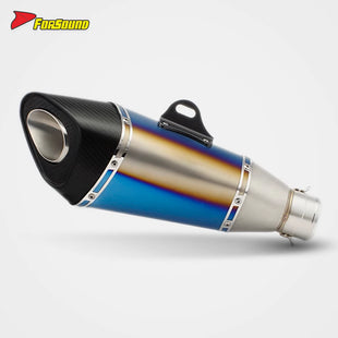 ท่อไอเสียมอเตอร์ไซค์สเตนเลสคาร์บอนไฟเบอร์ R11 แบบสากล
