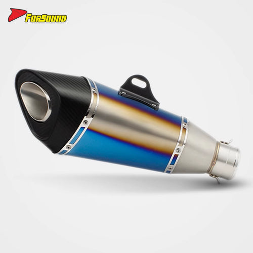 Carbon Fiber Stainless Steel R11 Universal End Can Exhaust Pipe Motorcycle