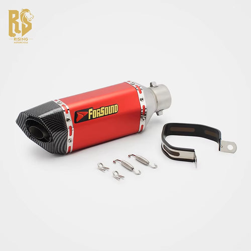RS Locomotive Carbon Fiber Exhaust Pipe 51Mm Universal Short Hexagonal Hole Tail Section New Compatible ZX-6R502C Ktm390Z400