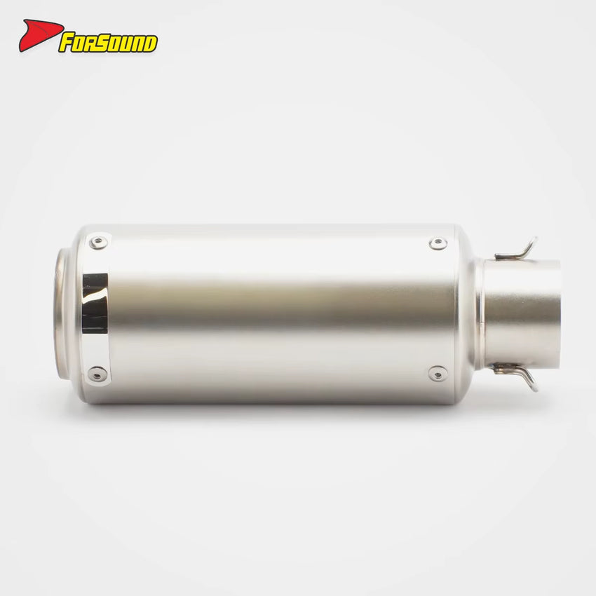 RS Original Stainless Steel Racing Scooter Circular Air Outlet Exhaust Muffler for XMAX FZ6 Z900 for Honda 51Mm Caliber