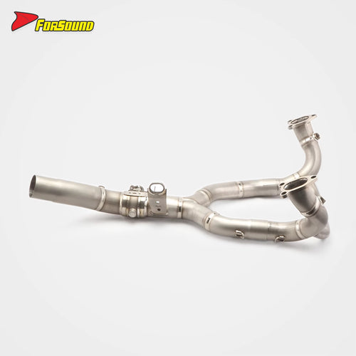 New Silver Forsound R1300GS Titanium Alloy Exhaust System Cable-Controlled Valve Front-Mid Section Lightweight Manual Motorcycle