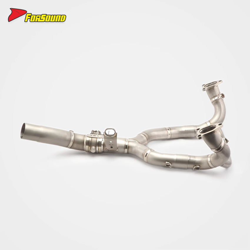 New Silver Forsound R1300GS Titanium Alloy Exhaust System Cable-Controlled Valve Front-Mid Section Lightweight Manual Motorcycle