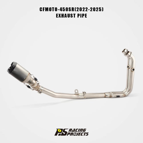 For Cfmoto 450SR Stainless Steel AR Embossed Full Section Silencer Exhaust Pipe Right Placement Motorcycle Daily Street Riding