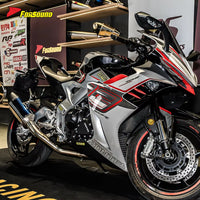 For ZONTES 703RR Fit 2023-2025 Full Straight Exhaust System Assembly High-Temperature Resistant Material Zontes 703Rr Exhaust