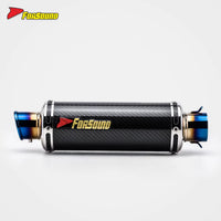 Stainless Steel 51Mm over Retro Long End Can Baked Blue Exhaust Pipe Universal Motorcycle Pipe