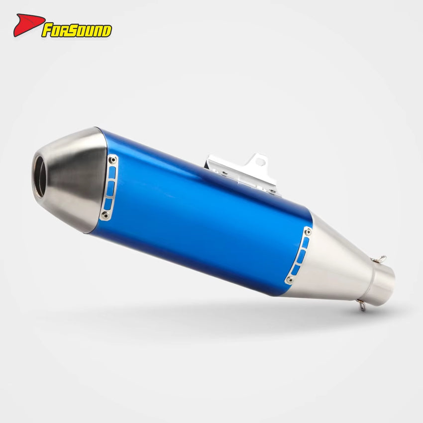FORSOUND Universal Off-Road Motorcycle Exhaust Pipe Stainless Steel FMF Long Neck Tail Section Escape Retrofit/Upgrade Fit