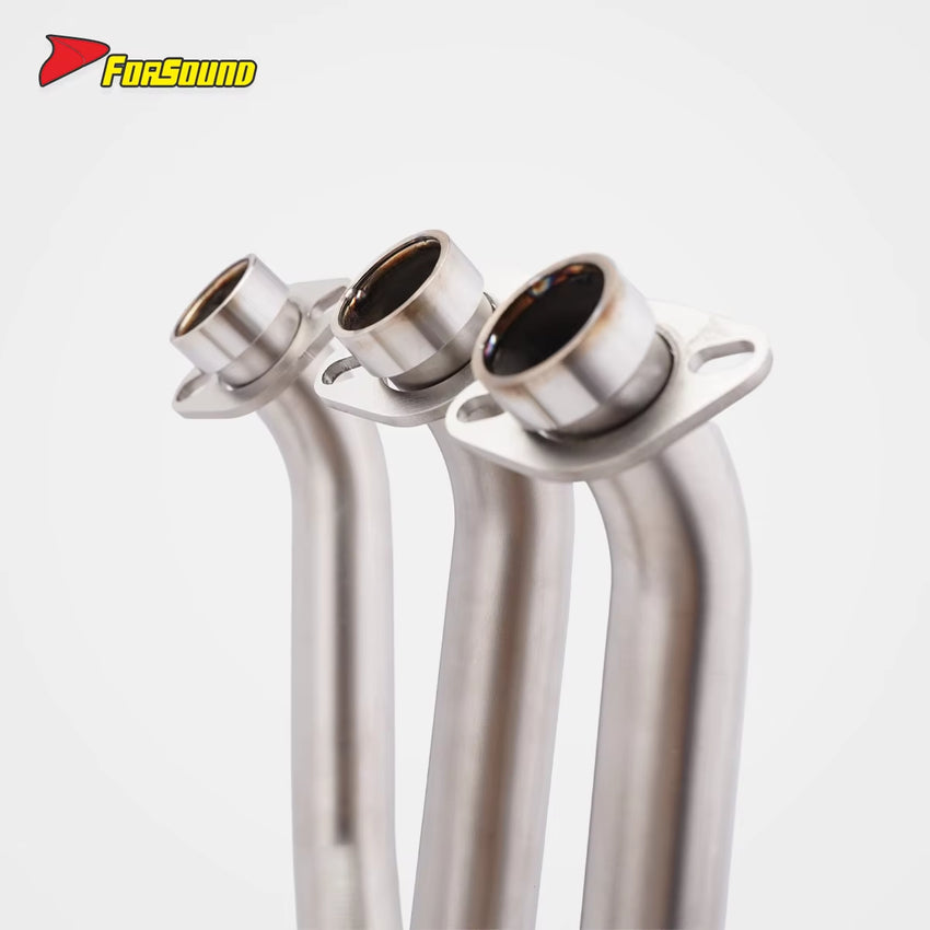 For 675NK 675SR Crown Spiral Underfloor Full Exhaust System Stainless Steel Dual Oxygen Sensor Power Enhancement Sound Tuning