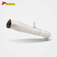 For Ducati Hypermotard 950 2019-2025 Silvery White Stainless Steel Motorcycle Dual-Exit Exhaust Pipe Torch-Style Customizable