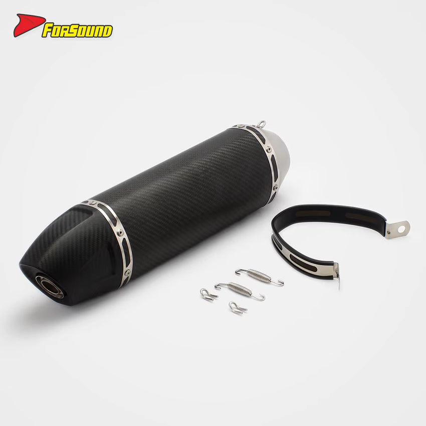 Carbon Fiber 51Mm End Can Exhaust Pipe for Universal Motorcycle Pipe