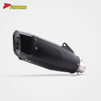 New for Trident660 2021-2024 Right Blade Carbon Fiber Exhaust System Black Body Full Stainless Steel Retrofit/Upgrade Mouth