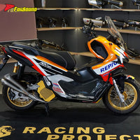 New FORSOUND for ADV 160 Exhaust Stainless Steel Torch Gemini Full Exhaust Polished Optional Deep Powerful Exhaust Note