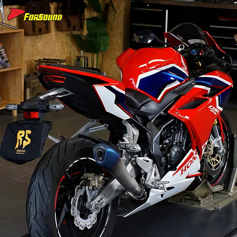 RS for Dolphin Style Z400 Z900 GSX CB R3 Sprint 300 Benelli CF Moto Stainless Steel Modified Motorcycle Exhaust Pipe