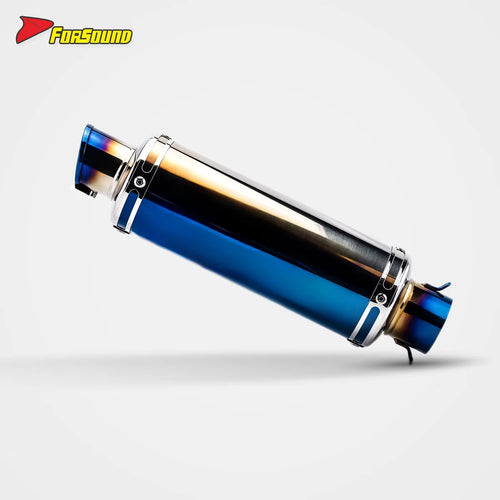 Stainless Steel Carbon Fiber 51Mm over Retro End Can Exhaust Pipe for Universal Motorcycle Pipe