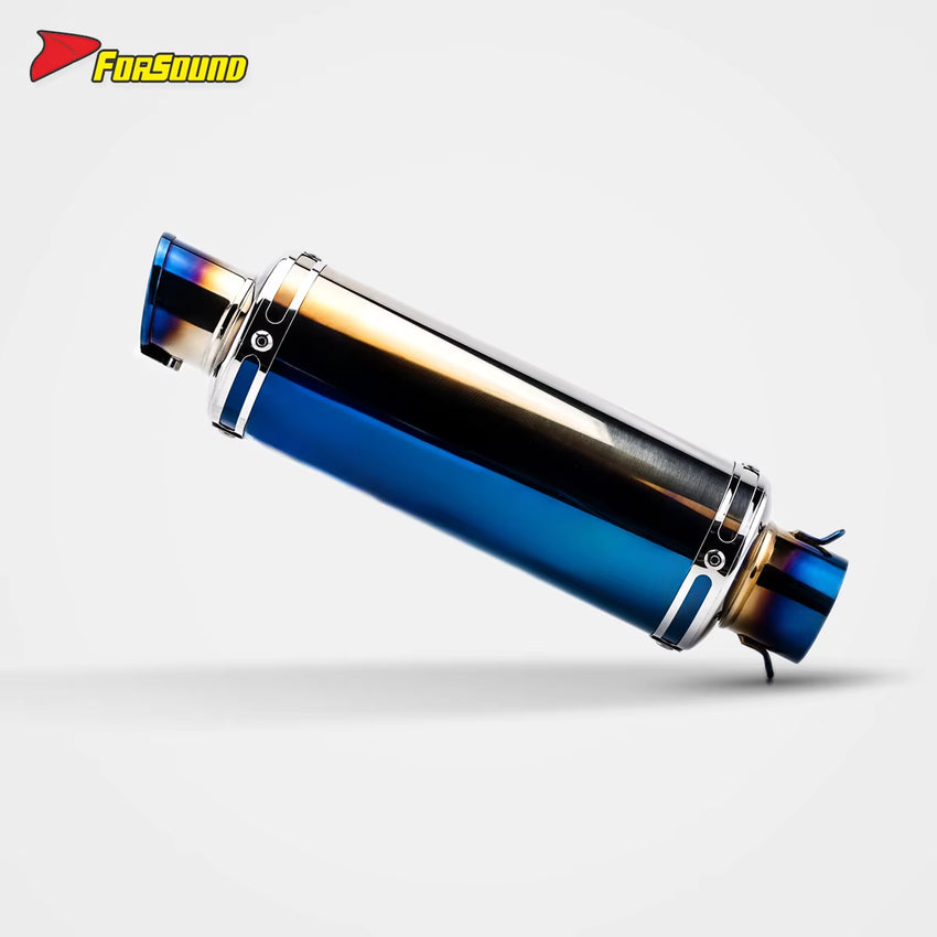 Stainless Steel Carbon Fiber 51Mm over Retro End Can Exhaust Pipe for Universal Motorcycle Pipe