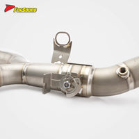 New Silver Forsound R1300GS Titanium Alloy Exhaust System Cable-Controlled Valve Front-Mid Section Lightweight Manual Motorcycle