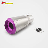New Condition 51Mm/60Mm Universal Motorcycle Embossing Exhaust Muffler with DB Killer for KAWASAKI ZX-4R ZX-6R YAMAHA MT09 MT03
