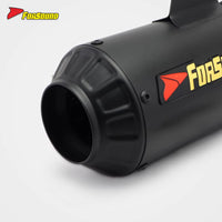RS Original Universal Modified Motorcycle Exhaust Pipe Grenade Black Body Tail for 800NK 790Duke 450SR Condition New Plastic