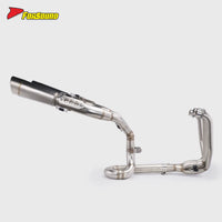 For Zxjc Zx 500Rr High Mount Dual Exit Full Exhaust Stsyem Flame Spark Style 2025 2026 ZXJC 500RR 4 Cylinder Aggressive Sound