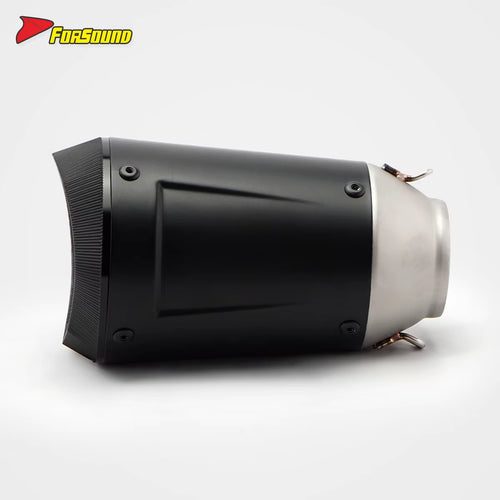 FORSOUND Universal 51Mm Diameter Slip-On Stainless Steel Slanted Tip Ar-Style Exhaust Black Body & Tip Improved Power Response