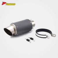 New Universal FORSOUND 51Mm Diameter Big-Cut Tip Carbon Fiber Slip-On Exhaust Stainless Steel Inner Tube High-Flow Exhaust Pipe