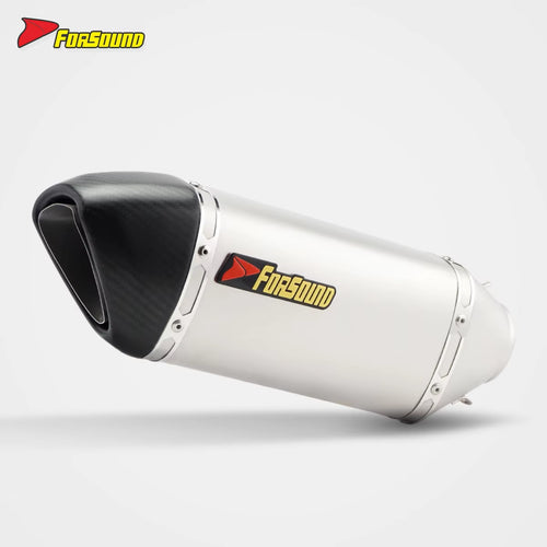 Stainless Steel 60Mm Puppy Frosted Carbon Mouth End Can Exhaust Pipe Universal Motorcycle Pipe