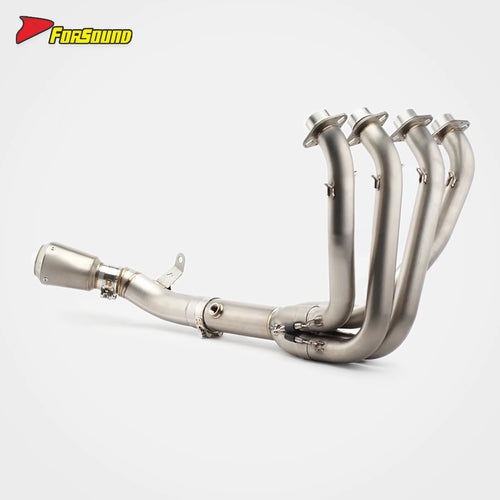 For KAWASAKI Z900 Fit 2017-2025 Matte Texture Silvery Titanium Alloy Motorcycle Crown-Style Motorcycle Full Exhaust System OEM