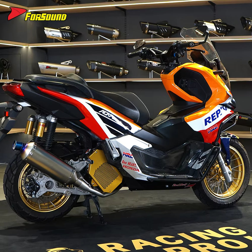 New FORSOUND for ADV 160 Full System Exhaust Matte Stainless Steel Streamlined Design Low Backpressure High Flow