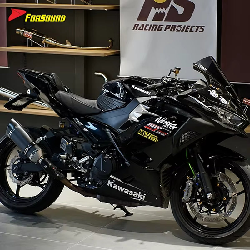 Stainless Steel 51Mm Exhaust Mid-Tail Exhaust Pipe for Ninja 400