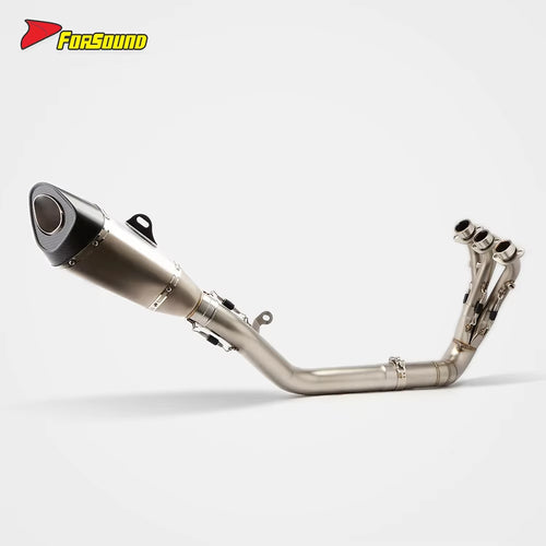 For ZONTES 703RR 2023+ 4-Into-1 Header Side Full-System R11 Style Zontes 703Rr Exhaust Supersport Track Racing High-Flow Design