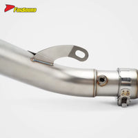 For KAWASAKI ZX-6R Fit 2003 - 2024 Titanium Alloy Front and Middle Section Exhaust Pipe Compatible Aftermarket Rear Exhaust OEM