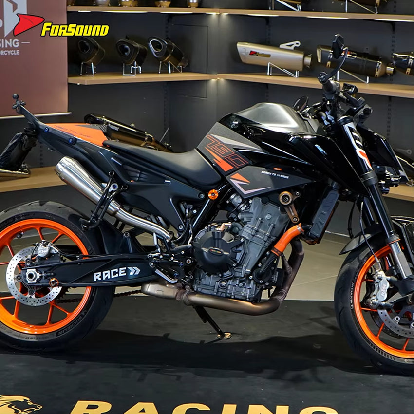 Condition New Stainless Steel Motorcycle Mid-Tail Integrated Exhaust Muffler for KTM 790 Adventure/R Duke 890 2018-2022