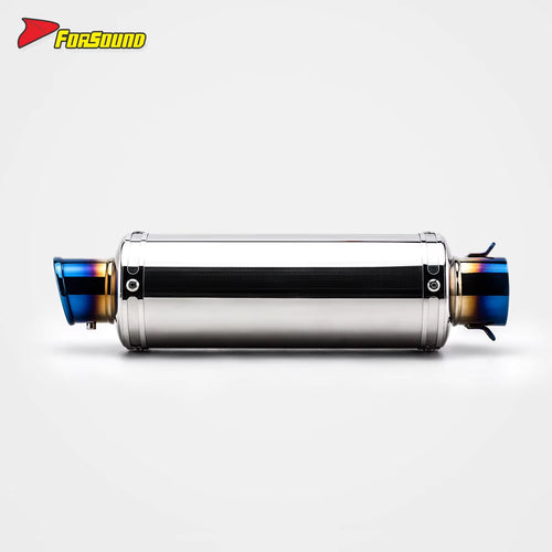 Stainless Steel Carbon Fiber 51Mm over Retro End Can Exhaust Pipe for Universal Motorcycle Pipe