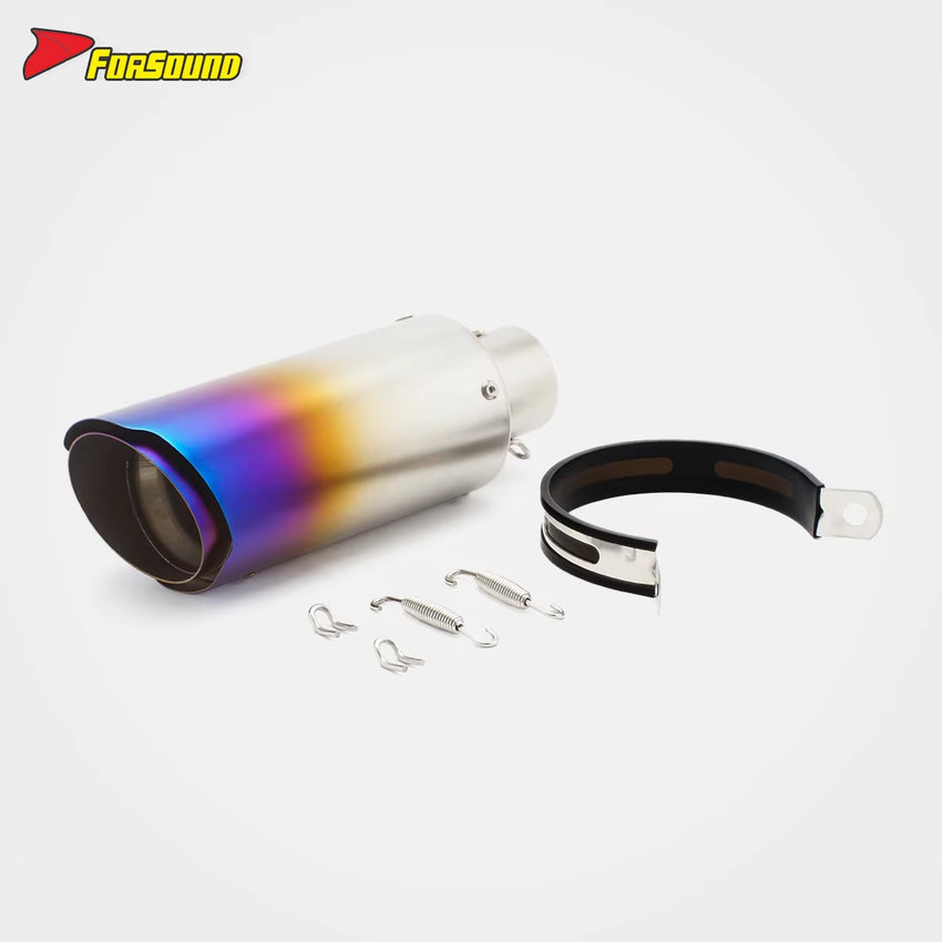 Stainless Steel 51Mm Car Mouth Young Lion End Can Exhaust Pipe Universal Motorcycle Pipe