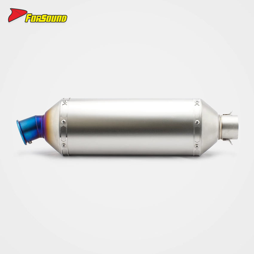 RS for Motorcycle Exhaust System Roasted Blue Processcarbon DB Killer Anti-Scalding Cover Muffler and Pipe Manifold 51Mm Caliber