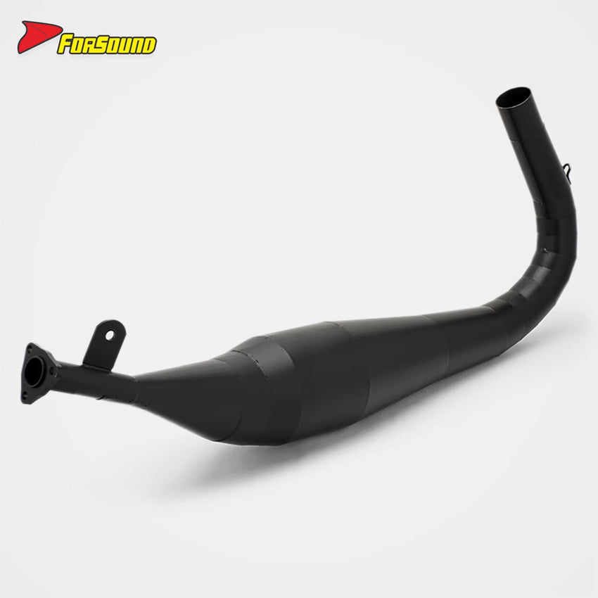 FORSOUND Stainless Steel 2-Stroke Race Bike DIY Flat-Neck Exhaust System Custom Modification for TZR125 Kawasaki S3