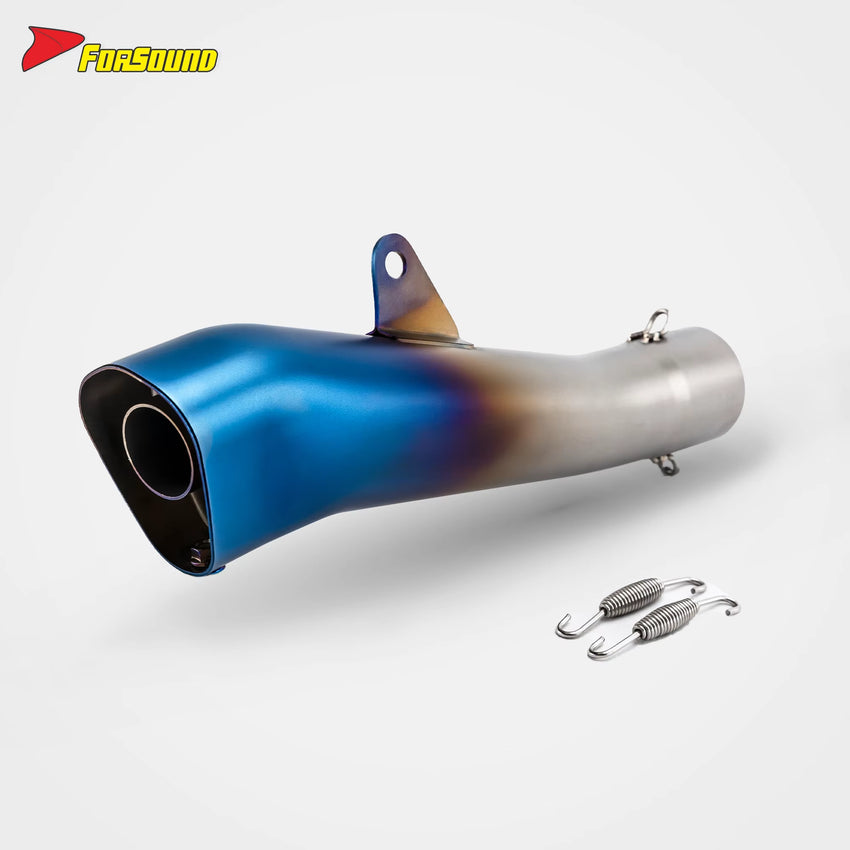 New Box Packaging Carbon Fiber Stainless Steel Motorcycle Exhaust System with Torch Escape Muffler