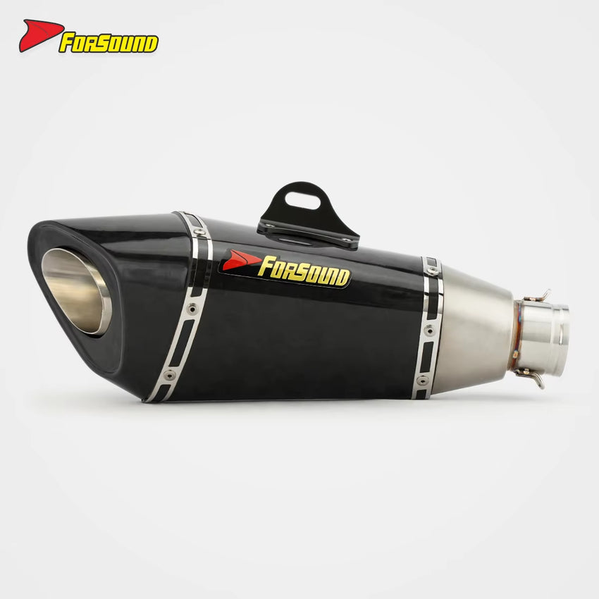 NKLTANM 51Mm R11 End Can for Universal Motorcycle Exhaust Pipe 1/2" Carbon Fiber New Replacement