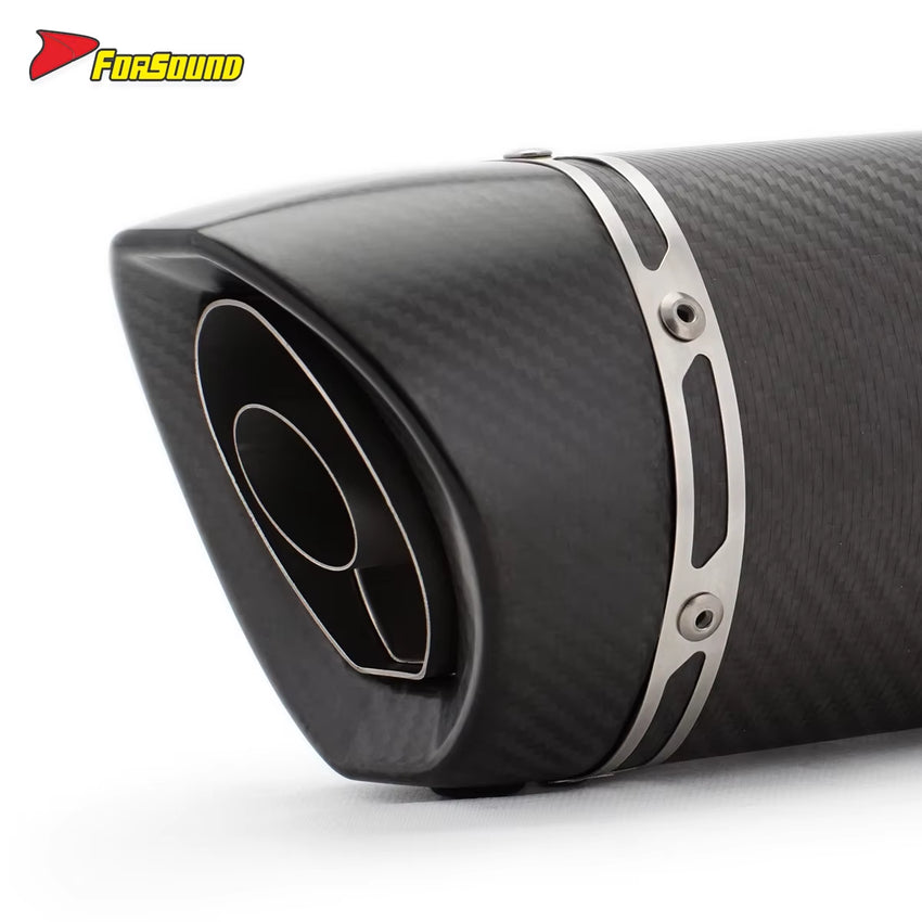 RS for Carbon Fiber Exhaust Pipe 51MM Caliber for Motorcycle Modified Competitive Running Mouth for Street ZX-4R R 3 450RR 600