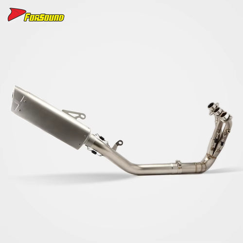 For ZONTES 703RR Full Side-Exit Motorcycle Exhaust System Street Dual Sport Bike Sound Tuning AK R1 Model Escape Zontes 703Rr