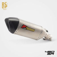 Forsound New Stainless Steel Carbon Fiber Puppy Mid Tail Exhaust Pipe Includes Muffler Tip 450SR 450NK Street Motorcycle