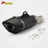 Stainless Steel Carbon Fiber 51Mm R11End Can Exhaust Pipe Universal Motorcycle Pipe