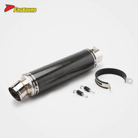Stainless Steel Carbon Fiber 60Mm Long Blue End Can Yoshimura Exhaust Pipe Universal Motorcycle Pipe Escapes Yoshimura Carbono