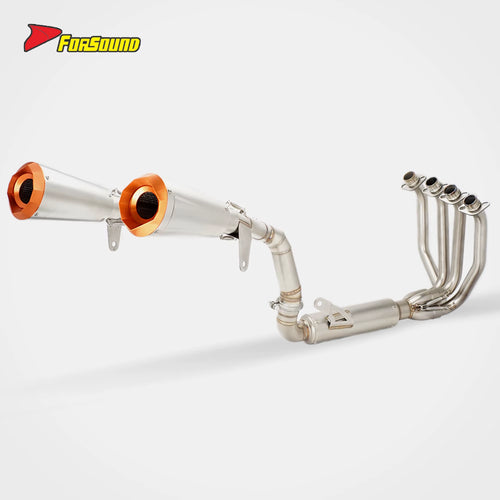 For 500SR Voom Exhaust Full System 2023 AR Extended Oval Tip Optimized Flow Stainless Steel OEM